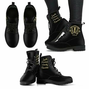 Hufflepuff Combat Boots NWOT